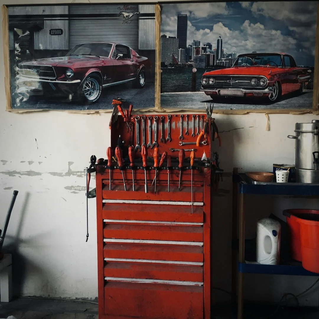 Automotive tools inside the DriveUp shop